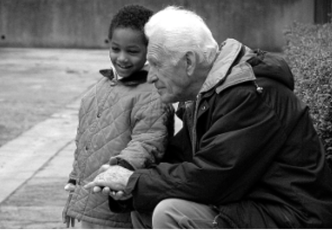 Grandfather and grandson